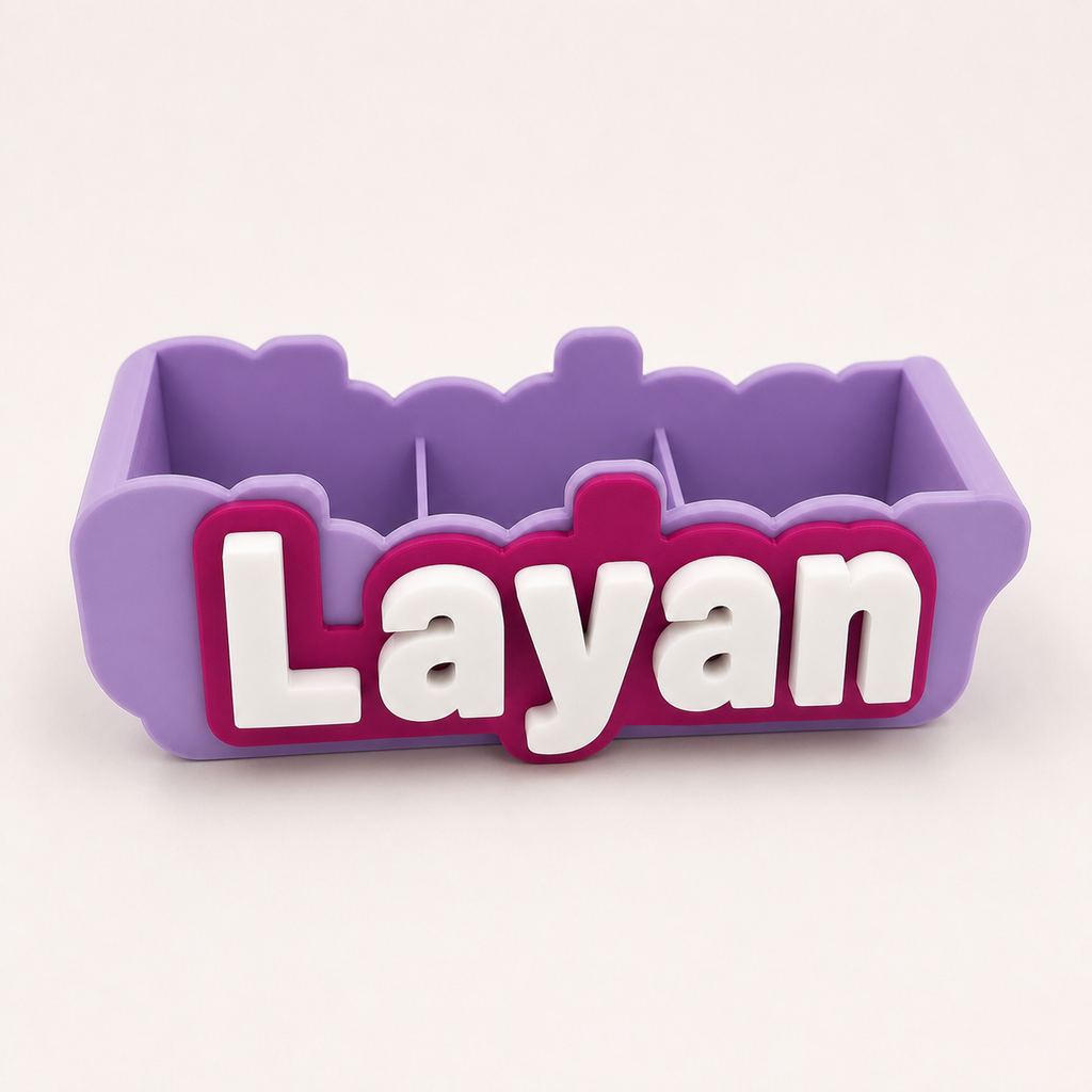 Name 3D Printed Desk Organizer